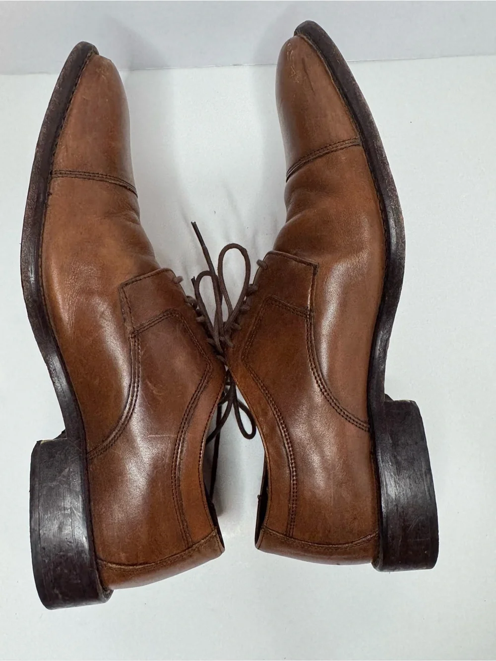 Johnston & Murphy Brown Leather Cap Toe Oxfords Men's Size 11 M